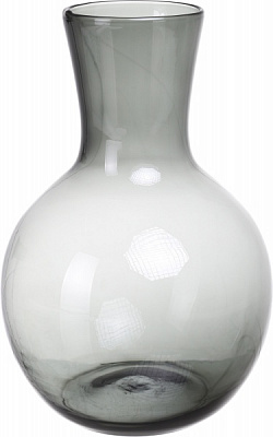 Ваза скляна Wrzesniak Glassworks Бум 30 см сіра