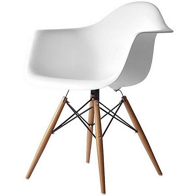 Стілець обідній Style white з підлокітниками вільха гірська/білий