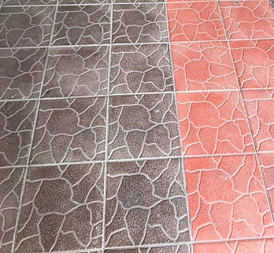 Тротуарная плитка 300x300x30 цветная облачко коричневая