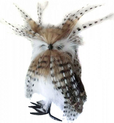 Декорация новогодняя Blooming пестрая сова 9x13 см 