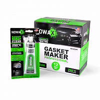 Герметик Nowax високотемпературний +290⁰ 100% силіконовий, прозорий, 85г 85 г