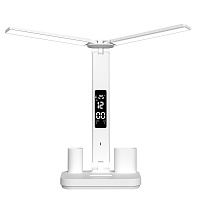 Настольная лампа аккумуляторная Luxel 6W 1200mAh USB с органайзером белый TL-16W