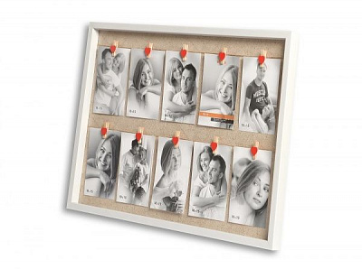 Рамка для фотографії зі склом Velista на 10 фото 10x15 см білий