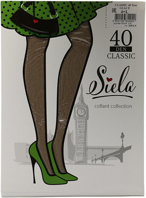 Колготки SIELA CLASSIC 40 den glase р. 4 светло-коричневый 