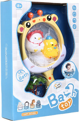 Набор игрушек для купания Shantou 4 шт. сачок желтый OTG0977969