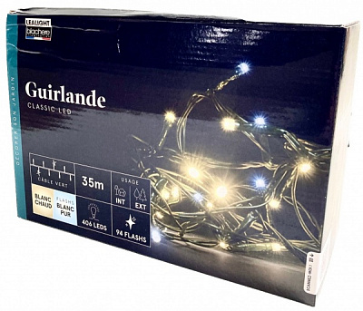 Гирлянда Blachere теплобелые диоды со вспышками светодиодная (LED) 500 ламп 35 м 