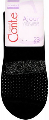 Шкарпетки Conte AJOUR короткі люрекс 15С-81СП 077 р. 25 чорний 1 шт.