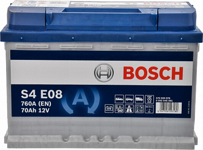 Акумулятор автомобільний Bosch 70Ah 760A 12V «+» праворуч (BO 0092S4E081)
