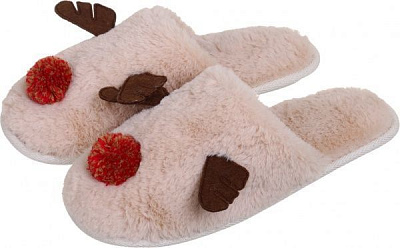 Тапки домашние La Nuit Олени р. 36-37 бежевый 