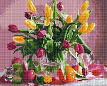 Алмазна мозаїка Березневі тюльпани 40x50 см DBS32513 Brushme 