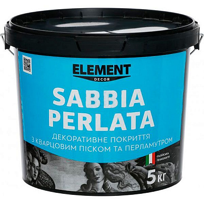 Декоративное покрытие моделирующая Element Decor Sabbia Perlata 5 кг полупрозрачныйперламутровый