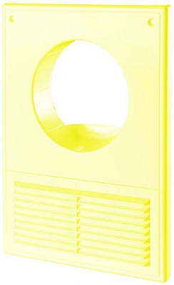 Решетка Домовент ДВ 100Кс пластик желтый 