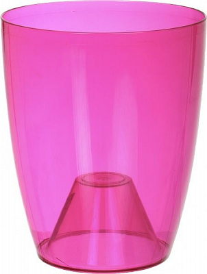 Кашпо пластикове Алеана Орхідея PS круглий 5л малиновий (115021)