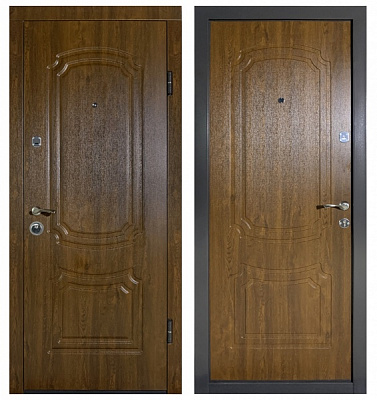 Дверь входная Министерство дверей КС дуб темный 2050x860 мм правая