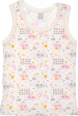 Майка для дівчаток для дівчаток Татошка р.116 білий із малюнком 2505228хм