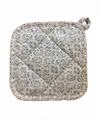 Прихватка Bella 20x20 см серый с рисунком Прованс 