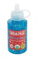 Клей для декорування з блискітками пастель 60 мл блакитний Maxi MX61754
