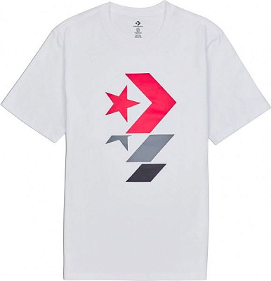 Футболка Converse Repeated Star Chevron Tee 10017452-102 XL белый