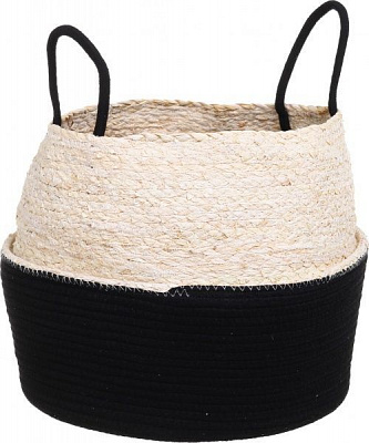 Корзинка плетеная большой 40х32 см черний