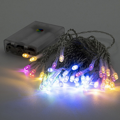 Декоративная гирлянда Altalusse (INL-2401B-40 Multicolor) встроенный светодиод (LED) 40 ламп 6 м 