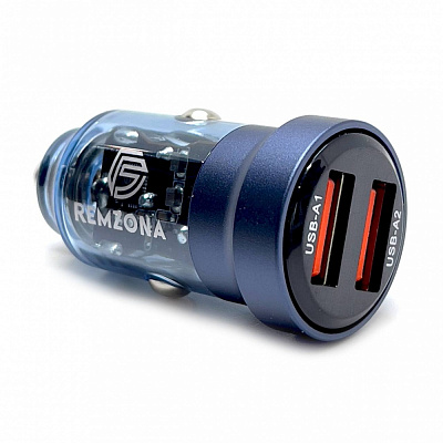 Автомобільний зарядний пристрій Remzona CCAA-05BL синій