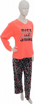 Костюм домашний женский La Nuit Coral р. XL оранжевый с черным 
