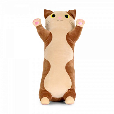 Подушка декоративна WP Merchandise Котик-обіймашка 77 см коричневий FWPKITYHUGBKC0000