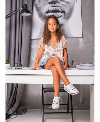 Жилет для дівчинки ART KNIT Лапки р.152158 бежевий