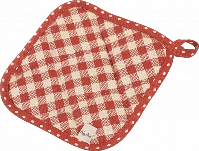 Прихватка Lucy Бордо клетка 20x20 см красный La Nuit 