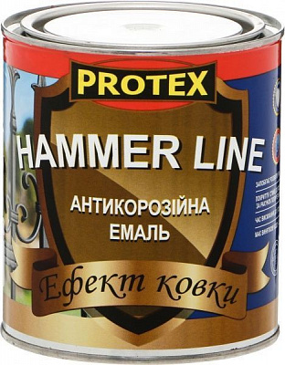 Емаль Protex антикорозійна з ефектом ковки Hammer Line золотий мат 0,7л 0,75кг