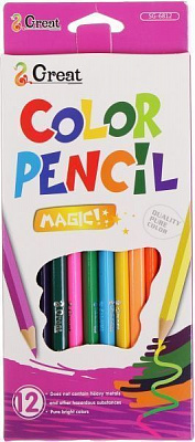 Карандаши цветные Abstraction фиолетовый 12 шт.