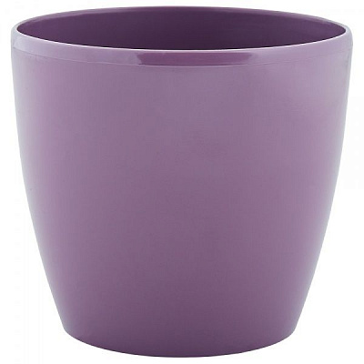 Горшок пластиковый Алеана Матильда 24х22 см круглый фиолетовый (113085) 