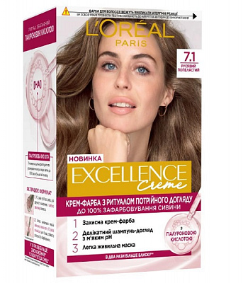 Краска для волос Excellence EXCELLENCE 7.1 русый пепельный