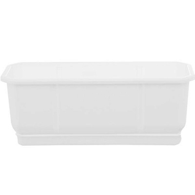 Ящик балконний Алеана Дама прямокутний 9л білий (112031)