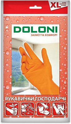 Рукавички Doloni господарські з покриттям латекс XL (10)