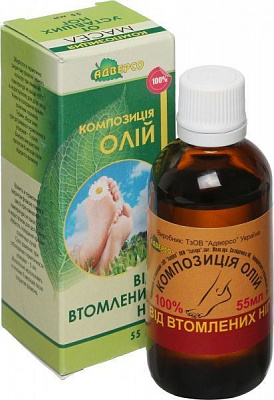 Масло массажное Адверсо Еліксир легкості ніг 55 мл 