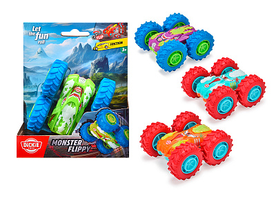 Машинка Dickie Toys Монстр-перевертыш 10 см 3751004