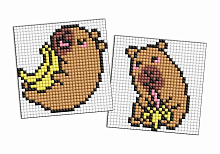 Алмазна мозаїка Капібара: банани 9х9 см Ideyka