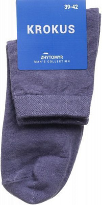 Шкарпетки чоловічі Krokus середні (11 см) р. 39-42 темно-сірий 1 пар 113002/1