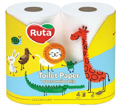 Туалетная бумага Ruta Детская двухслойная 4 шт.