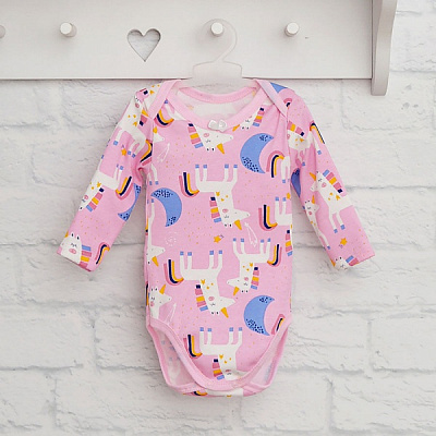 Боди детское для девочки Blanka Единорожка р.86 розовый 110126 