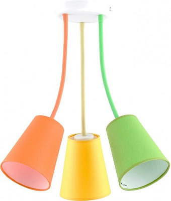 Люстра TK Lighting 2106 WIRE Сolour 3x60 Вт E27 зеленый/оранжевый/желтый 