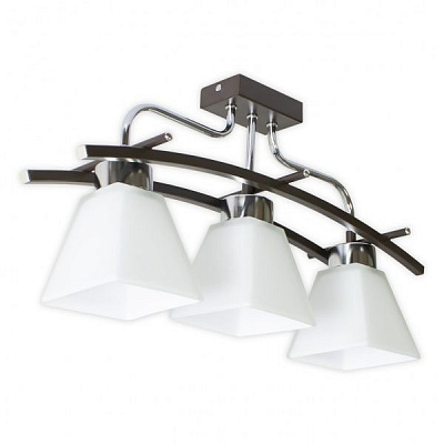 Люстра стельова Hopfen Glocke 3x60 Вт E27 хром/венге