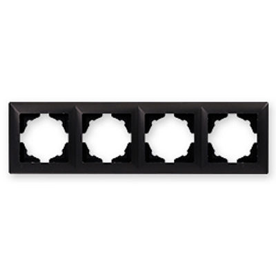 Рамка чотиримісна Gunsan Visage горизонтальна чорний VS 28 34 145