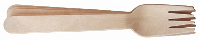 Виделка одноразова деревяна 6 шт.