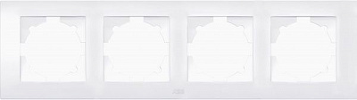 Рамка четырехместная ABB Cosmo универсальная белый 612-010200-228