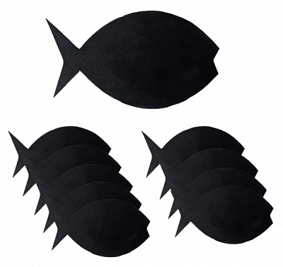 Ценник меловой в форме рыбки 10 шт.
