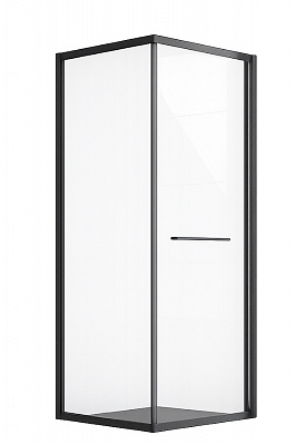 Душевое ограждение EGO LEX BLACK 90х90х200, стекло проз 6мм, профиль черный алюм