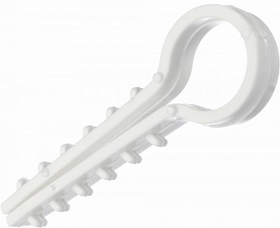 Дюбель швидкого монтажу для кабелю E.NEXT 12 мм круглий 100 шт. білий