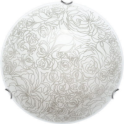 Світильник настінно-стельовий Декора Розетта 2x60 Вт E27 білий із малюнком 24300 gl